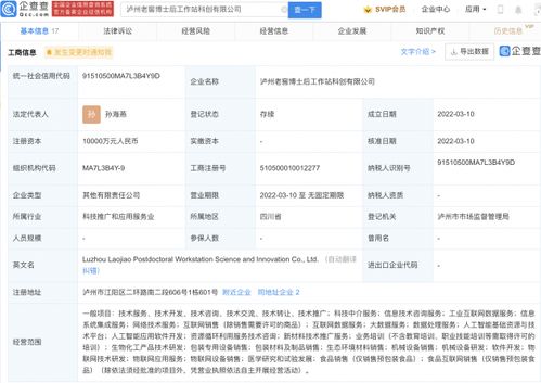 瀘州老窖跨界布局 億元級(jí)博士后科創(chuàng)公司揭牌，劍指人工智能軟件新賽道